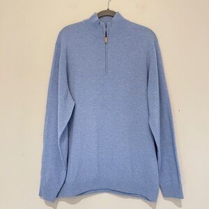 Men's Light Blue Zip-Up Sweater